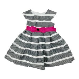 Formal Dress 4t White Black Red Belt Sash